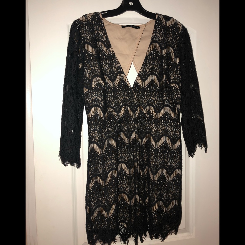 Black lace romper